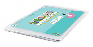 Moomin Language School kielenoppimispalvelu auki tabletilla